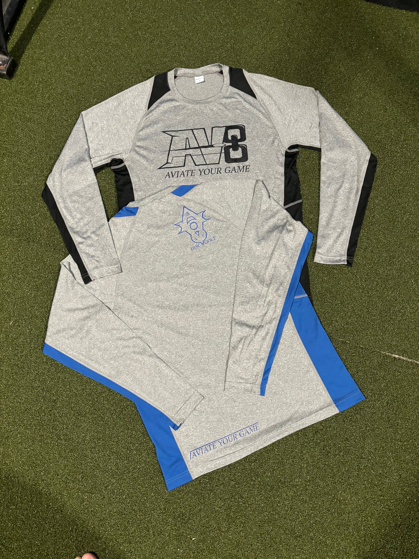AV8 Performance Long Sleeve (Heather and Royal)
