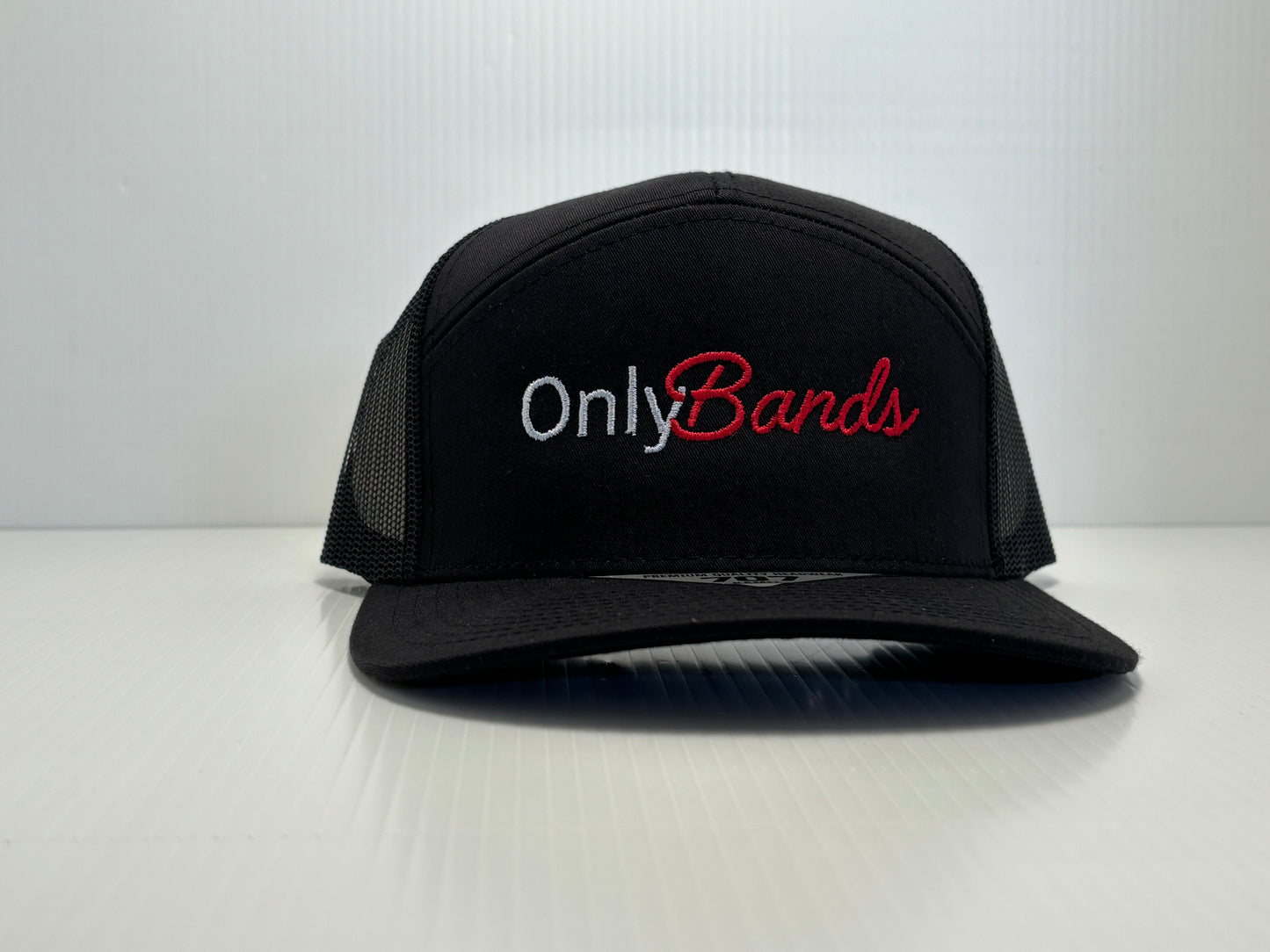Only Bands Hat (Black w/White and Red Letters)
