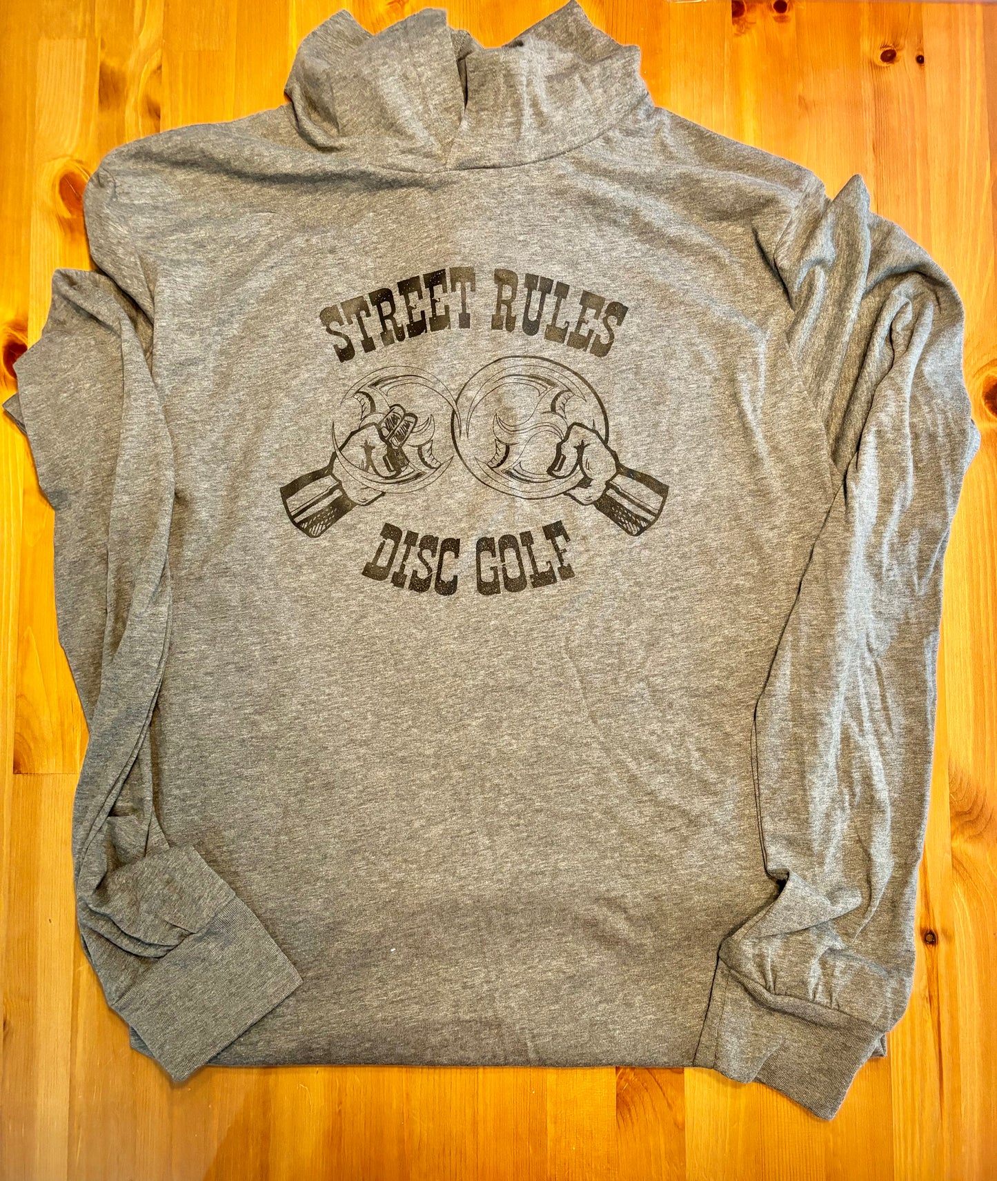 Street Rules Disc Golf LW Hoodie (Light Heather Gray)